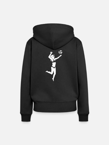 Beachvolleyball - Frauen Premium Bio Hoodie - Schwarz