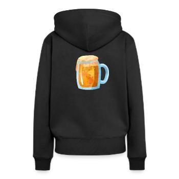 Bière de blé dans une cruche - Sweat à capuche Premium bio Femme - noir - Dos - Julia (174cm)