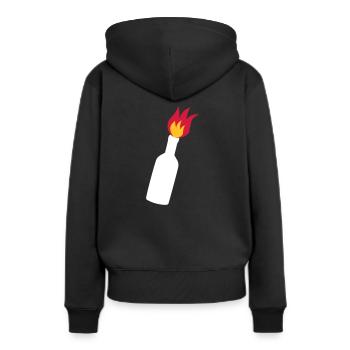 Cocktail Molotov - Sweat à capuche Premium bio Femme - noir - Dos - Julia (174cm)