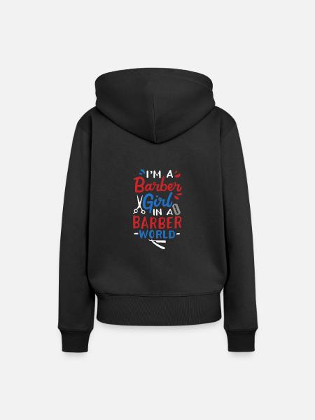 Friseurin - Frauen Premium Bio Hoodie - Schwarz