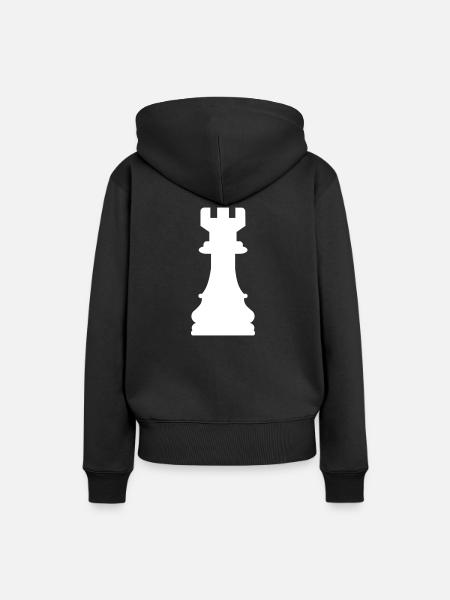 Schach Turm - Frauen Premium Bio Hoodie - Schwarz
