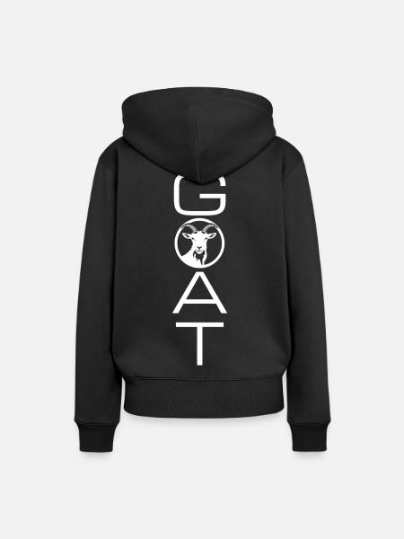 Ziege (Ziege) - Frauen Premium Bio Hoodie - Schwarz