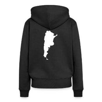 Argentinien - Frauen Premium Bio Hoodie - Schwarz - Hinten - Julia (174cm)