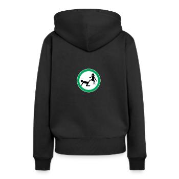 Devot - Sweat à capuche Premium bio Femme - noir - Dos - Julia (174cm)
