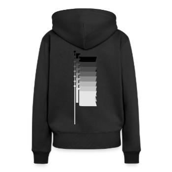 Multi-drapeaux - Sweat à capuche Premium bio Femme - noir - Dos - Julia (174cm)