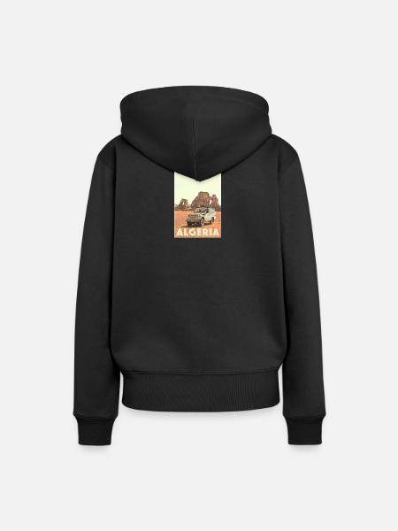 4x4 Fahrzeug in der Sahara - Frauen Premium Bio Hoodie - Schwarz