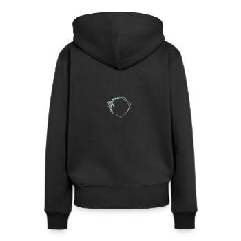Boho Bohème Mariage D’été Eucalyptus - Sweat à capuche Premium bio Femme - noir - Dos - Julia (174cm)
