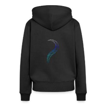 Source - Sweat à capuche Premium bio Femme - noir - Dos - Julia (174cm)