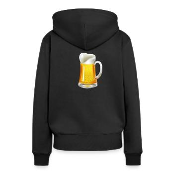 Pils du baril Krug - Sweat à capuche Premium bio Femme - noir - Dos - Julia (174cm)