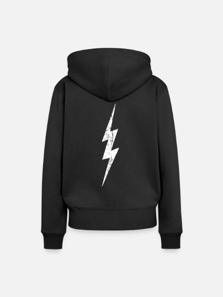 Blitz - Lightning Bolt - distressed - Ekologisk premiumluvtröja dam - svart
