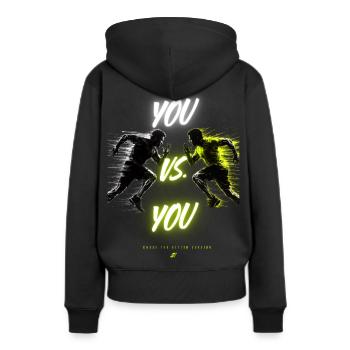 Duel DuGegenDich - Sweat à capuche Premium bio Femme - noir - Dos - Julia (174cm)