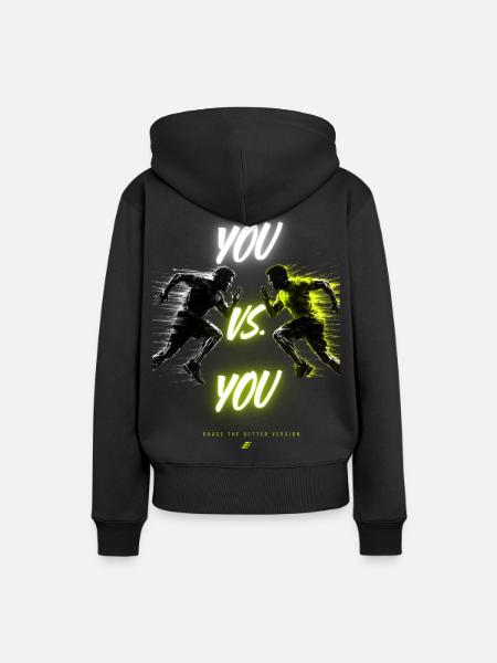 DuGegenDich Duell - Frauen Premium Bio Hoodie - Schwarz