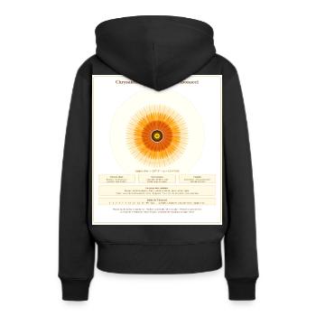 Chrysantème et Spirale de Fibonacci - Sweat à capuche Premium bio Femme - noir - Dos - Julia (174cm)