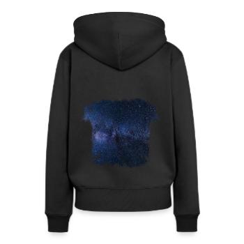 étoiles ciel nuit regarder sombre cadeau - Sweat à capuche Premium bio Femme - noir - Dos - Julia (174cm)
