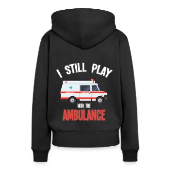 ambulance paramédic ambulance chauffeur cadeau - Sweat à capuche Premium bio Femme - noir - Dos - Julia (174cm)