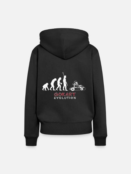 GOKART Evolution - Frauen Premium Bio Hoodie - Schwarz