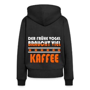 German5 - Frauen Premium Bio Hoodie - Schwarz - Hinten - Julia (174cm)