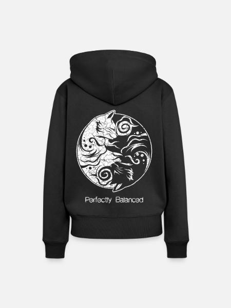Yin yang - Frauen Premium Bio Hoodie - Schwarz
