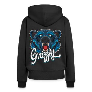 Grizzly Modern - Sweat à capuche Premium bio Femme - noir - Dos - Julia (174cm)