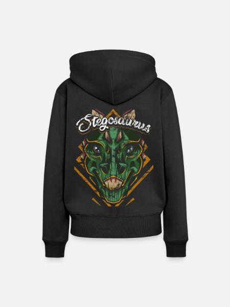 Stegosaurus - Frauen Premium Bio Hoodie - Schwarz