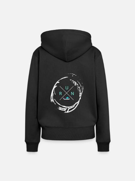 Laufen - Frauen Premium Bio Hoodie - Schwarz