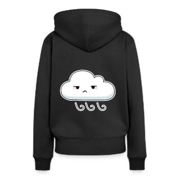 nuage - Sweat à capuche Premium bio Femme - noir - Dos - Julia (174cm)