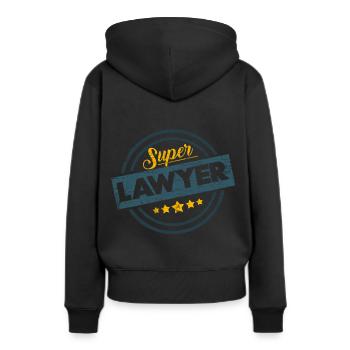 Anwalt - Frauen Premium Bio Hoodie - Schwarz - Hinten - Julia (174cm)