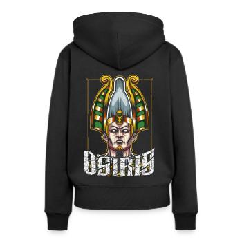Osiris mythologie dieu divinité du Nil égyptien - Sweat à capuche Premium bio Femme - noir - Dos - Julia (174cm)