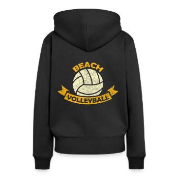 Strand Volleyball Urlaub Sport Sonne Sommer - Frauen Premium Bio Hoodie - Schwarz - Hinten - Julia (174cm)