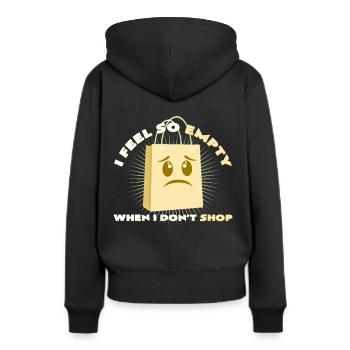 shopping - Sweat à capuche Premium bio Femme - noir - Dos - Julia (174cm)