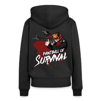 Paintball Spieler | Paintballer Xball Geschenk - Frauen Premium Bio Hoodie - Schwarz - Hinten - Julia (174cm)
