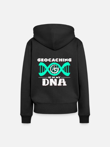 Geocaching - Frauen Premium Bio Hoodie - Schwarz