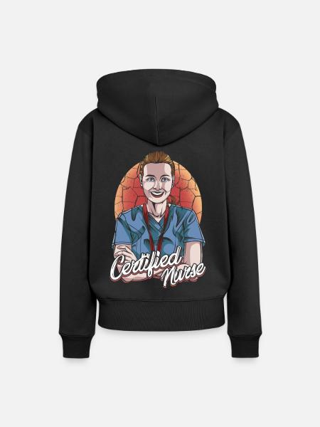 Krankenschwester - Frauen Premium Bio Hoodie - Schwarz