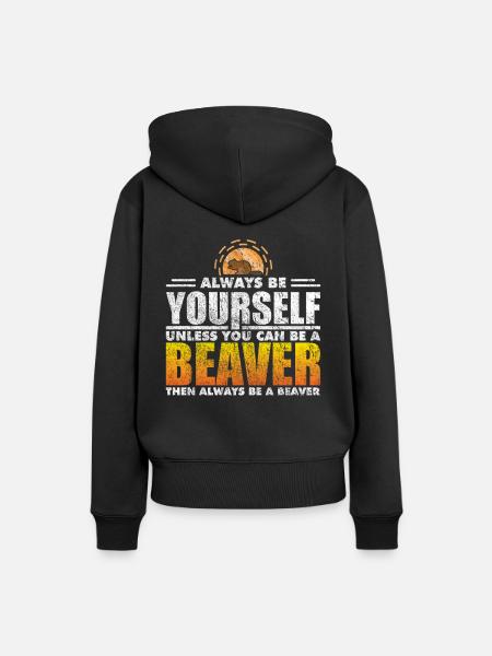 Biber - Frauen Premium Bio Hoodie - Schwarz