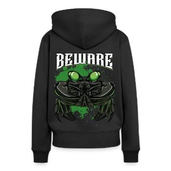Modern Krabbe | Krebstier Meeresbewohner Geschenk - Frauen Premium Bio Hoodie - Schwarz - Hinten - Julia (174cm)