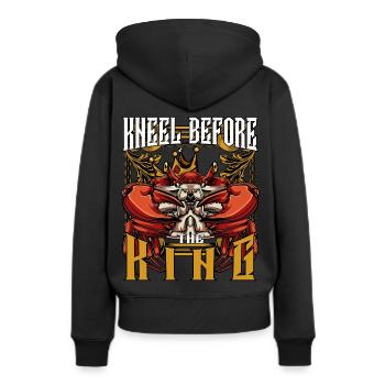 Königskrabbe | Krebstier Meerestier Ozean Geschenk - Frauen Premium Bio Hoodie - Schwarz - Hinten - Julia (174cm)