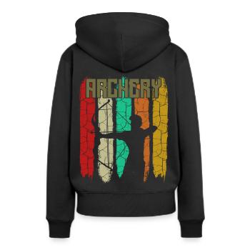 archer - Sweat à capuche Premium bio Femme - noir - Dos - Julia (174cm)