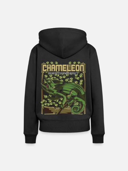 Chamäleon - Frauen Premium Bio Hoodie - Schwarz