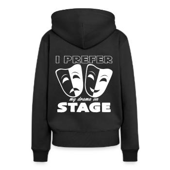 théâtre - Sweat à capuche Premium bio Femme - noir - Dos - Julia (174cm)