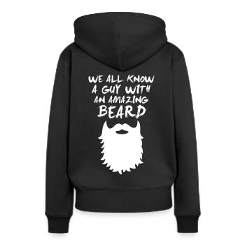 Barbe - Barbe - Sweat à capuche Premium bio Femme - noir - Dos - Julia (174cm)