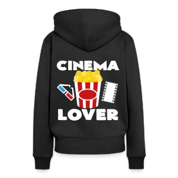 cinéma - Sweat à capuche Premium bio Femme - noir - Dos - Julia (174cm)