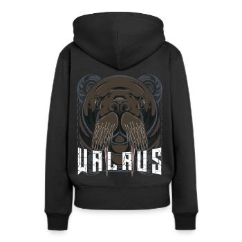 morse - Sweat à capuche Premium bio Femme - noir - Dos - Julia (174cm)