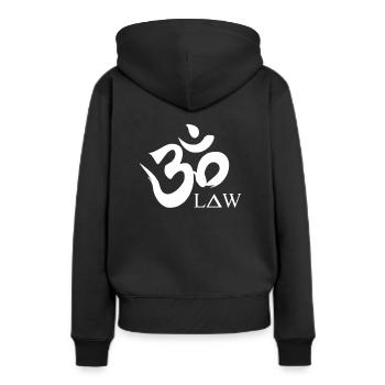 La loi d'Ohm - la loi d'Ohm - Sweat à capuche Premium bio Femme - noir - Dos - Julia (174cm)