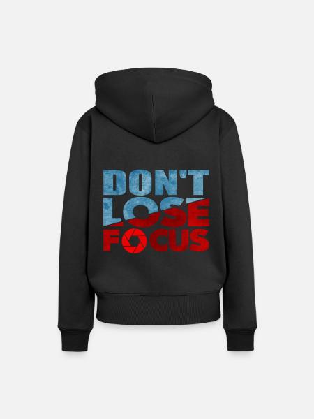 Fotografie Fokus - Frauen Premium Bio Hoodie - Schwarz