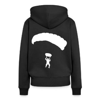 Parachute - Sweat à capuche Premium bio Femme - noir - Dos - Julia (174cm)