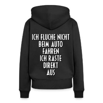 Désengager les dictons de moteur de voiture cadeau idée cadeau - Sweat à capuche Premium bio Femme - noir - Dos - Julia (174cm)