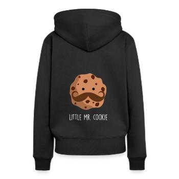 Little mr Cookie - Frauen Premium Bio Hoodie - Schwarz - Hinten - Julia (174cm)