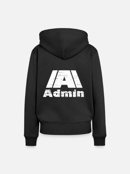 Admin - Frauen Premium Bio Hoodie - Schwarz