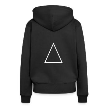 triangle - Sweat à capuche Premium bio Femme - noir - Dos - Julia (174cm)