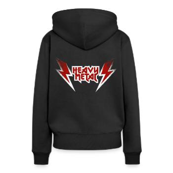 Heavy Metal - Sweat à capuche Premium bio Femme - noir - Dos - Julia (174cm)